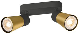 Spot SLV PURI 2.0 Cone CW GU10 2×6W DIM 150×138mm schwarz/gold