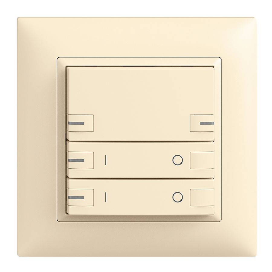 Kit frontal ENC EDIZIOdue zepAIR ON/OFF 2C sans marquage avec LED vanille