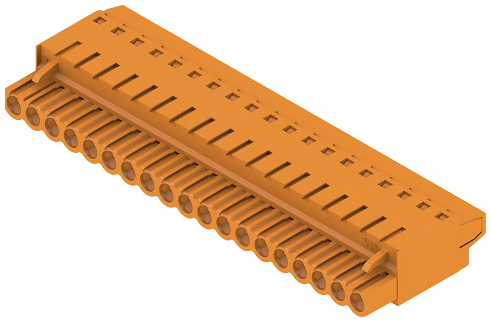 Buchsenstecker Weidmüller BLT geschlossen 5.08mm 19L verzinnt orange