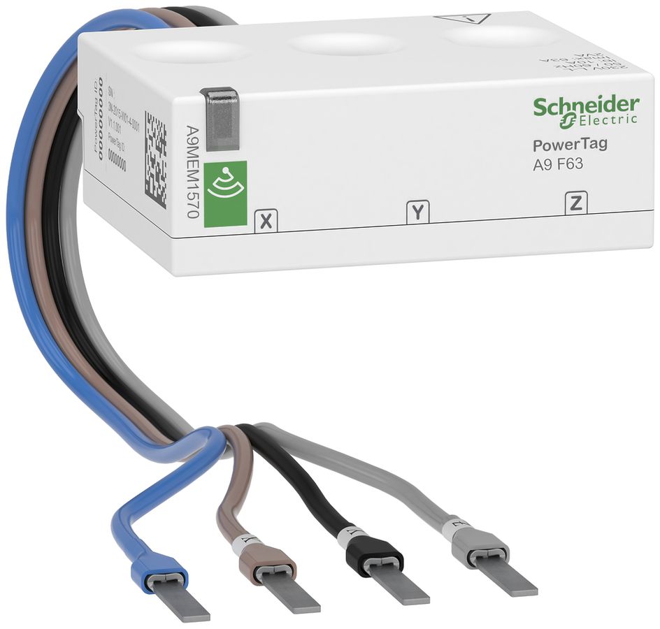 Energiesensor Schneider Electric PowerTag F drahtlos 3PN oben/unten max.63A