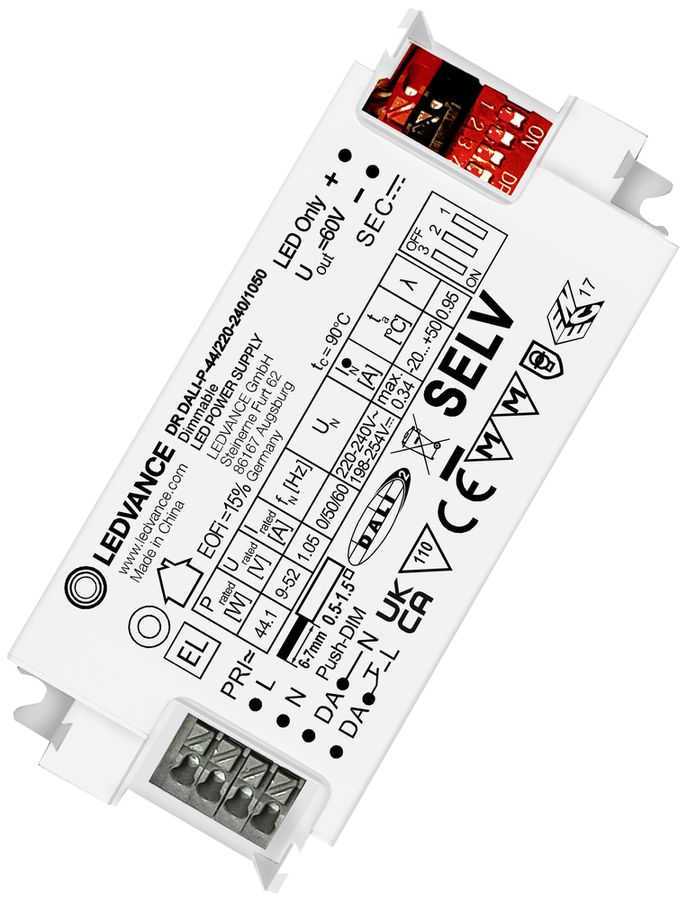 Convertitore LED LEDVANCE DR DALI IP20 44W 700…1050mA DALI