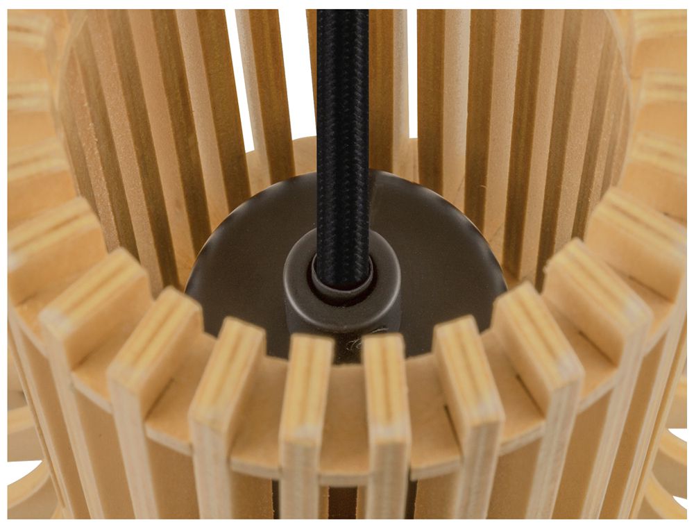 Pendelleuchte SLV WUD ballshape E27 1×60W direkt Ø320mm braun