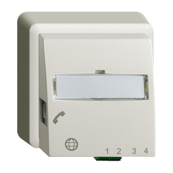 AP-Anschlussdose FTTH EDIZIOdue FH 1×LC APC Duplex FX.39 DSL hellgrau