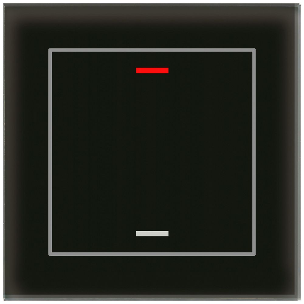 Pulsante KNX RGBW INC MDT BE-GTL10S.01S 1t/2a vetro nero "neutrale"