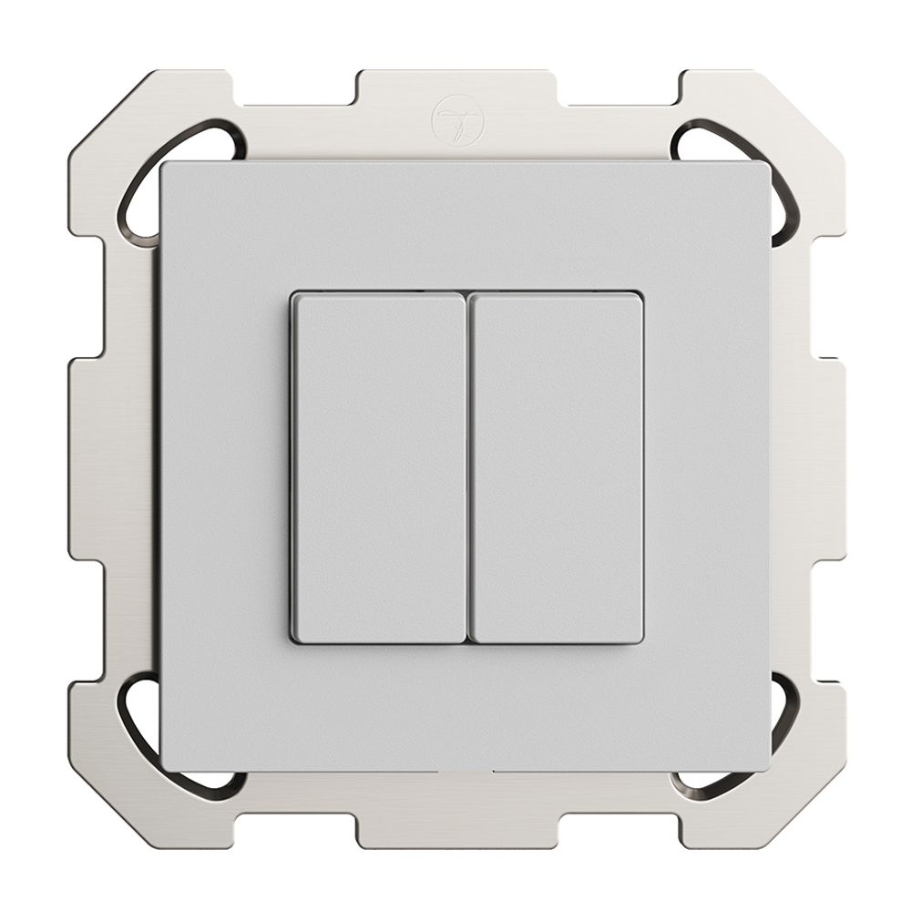 UP-Druckschalter 2K/2T WLAN Edue Wiser hellgrau