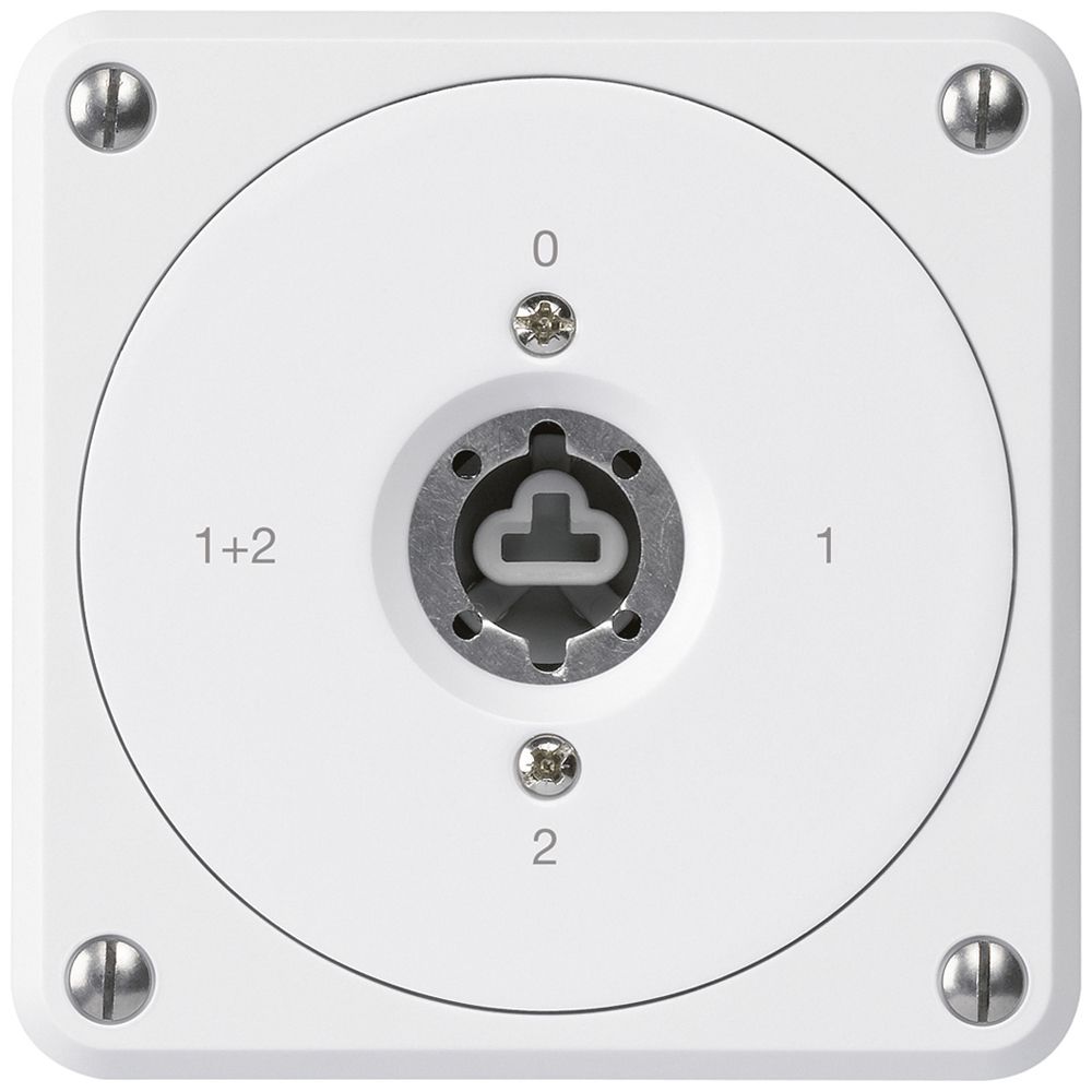 Interrupteur à clé ENC robusto sans clapet sans cylindre 1/1P blanc combinaison