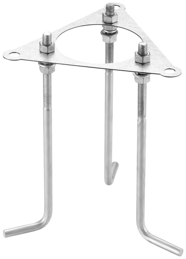 Piastra di montaggio Sylvania START acciaio 189×189×250mm zinco per calcestruzzo