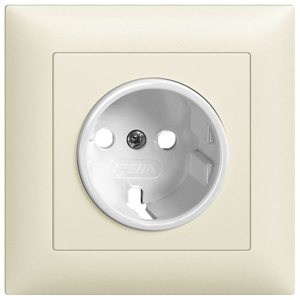 Kit frontal EDIZIOdue Schuko crema