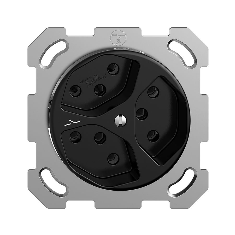 Prise ENC STANDARDdue 3×T13 1×S noir QM