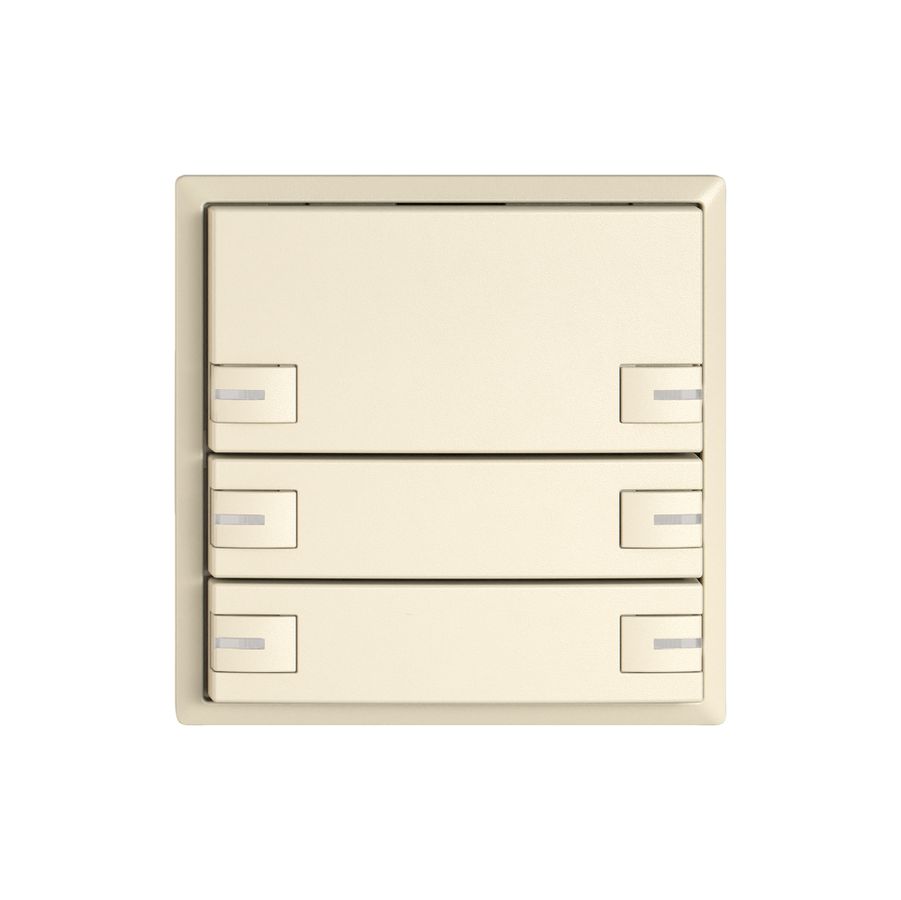 Pulsante KNX RGB EDIZIO.liv SNAPFIX® sensore temp.RGB-LED 6× com.1T cr