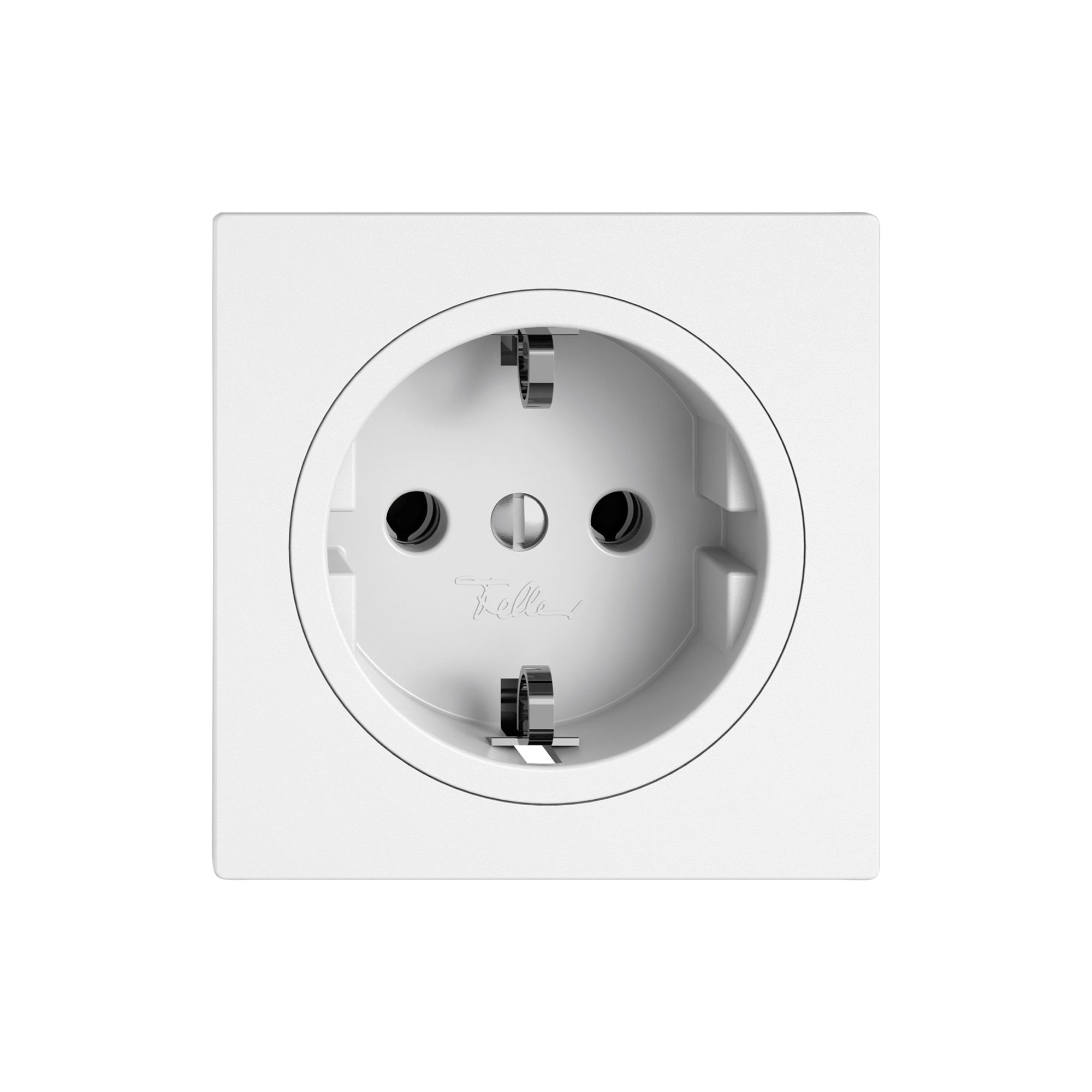 Steckdose EDIZIO.liv SNAPFIX® SCHUKO 16A 230V 60×60mm weiss