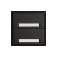 KNX-Taster RGB EDIZIO.liv SNAPFIX® Temperaturfüh.o.LED Pap.2×T 2-Tbed.sz