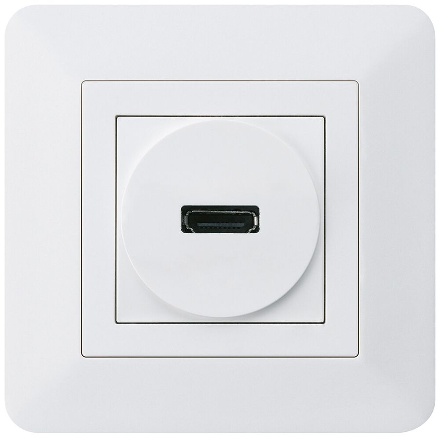 UP-Anschlussdose kallysto.trend HDMI mit Schraubanschluss weiss