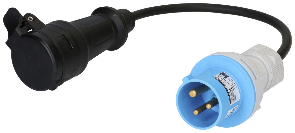 Verlängerungskabel MH WIRE Gummi 16A 230V 3×1.5mm²CEE-Stecker/T23 gerade 0.5m sz