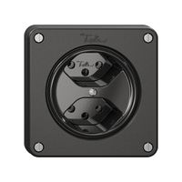 Steckdose NEVO, 2×T13, schwarz