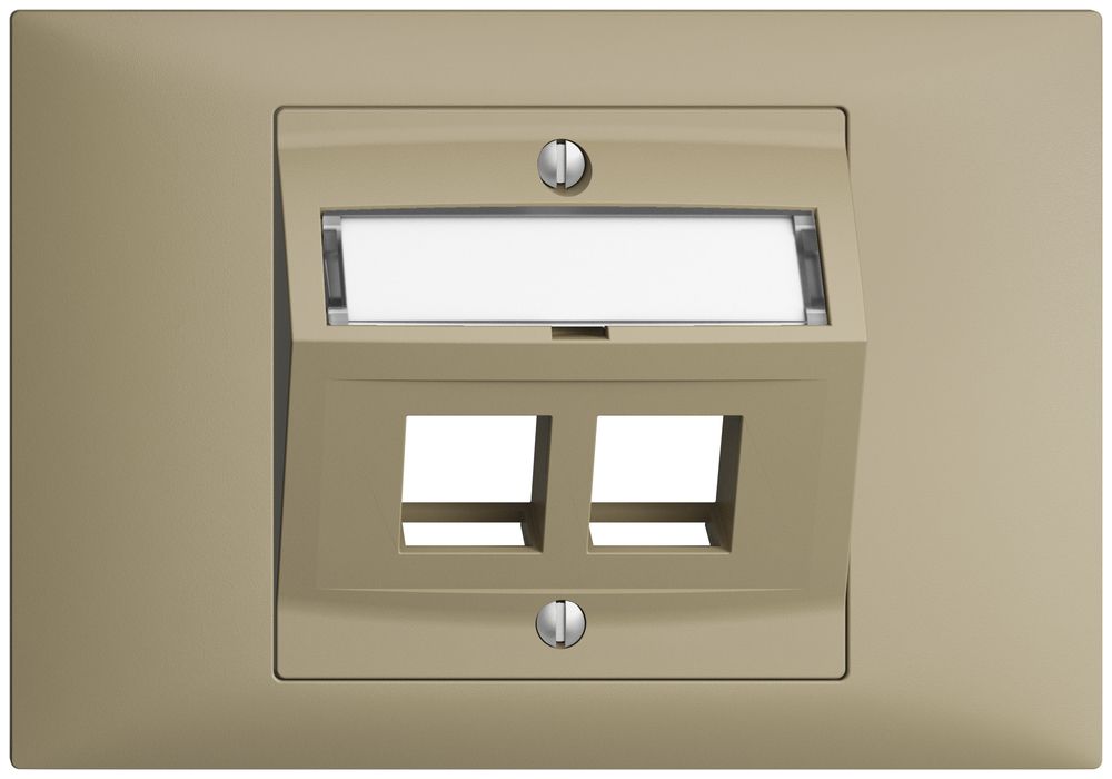 EB-Montageset EDIZIOdue BKE, mit Schrägauslasshaube 2×Keystone sand