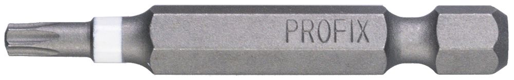 Bit Torx-Schraube PROFIX T15×50mm 1/4" Markierung weiss