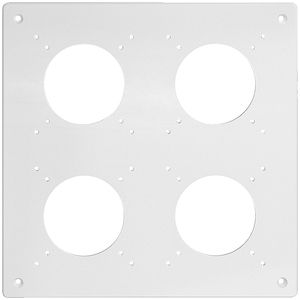 UP-Montageplatte 2×2 Feller NEVO, für Kombination, mit 4 NUP-Ausschnitten, sz