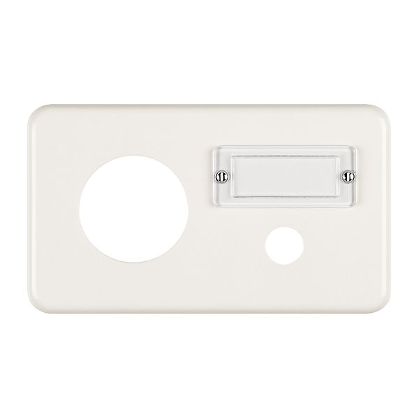 Abdeckplatte Gr.I-I weiss, horiz. mit Bezeichnungsschild