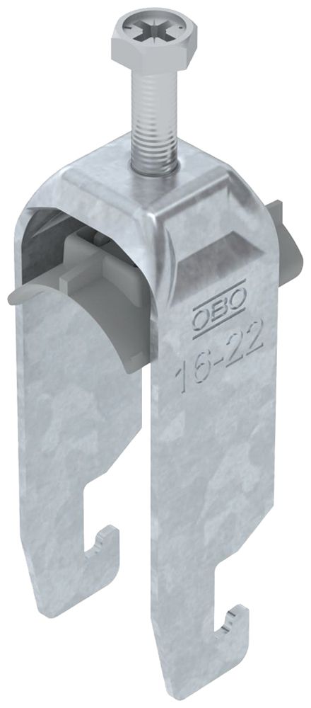 Fixation rapide BET 2056 pied à U mat.synthétique 16…22mm 2×câble acier Zn-ch-im