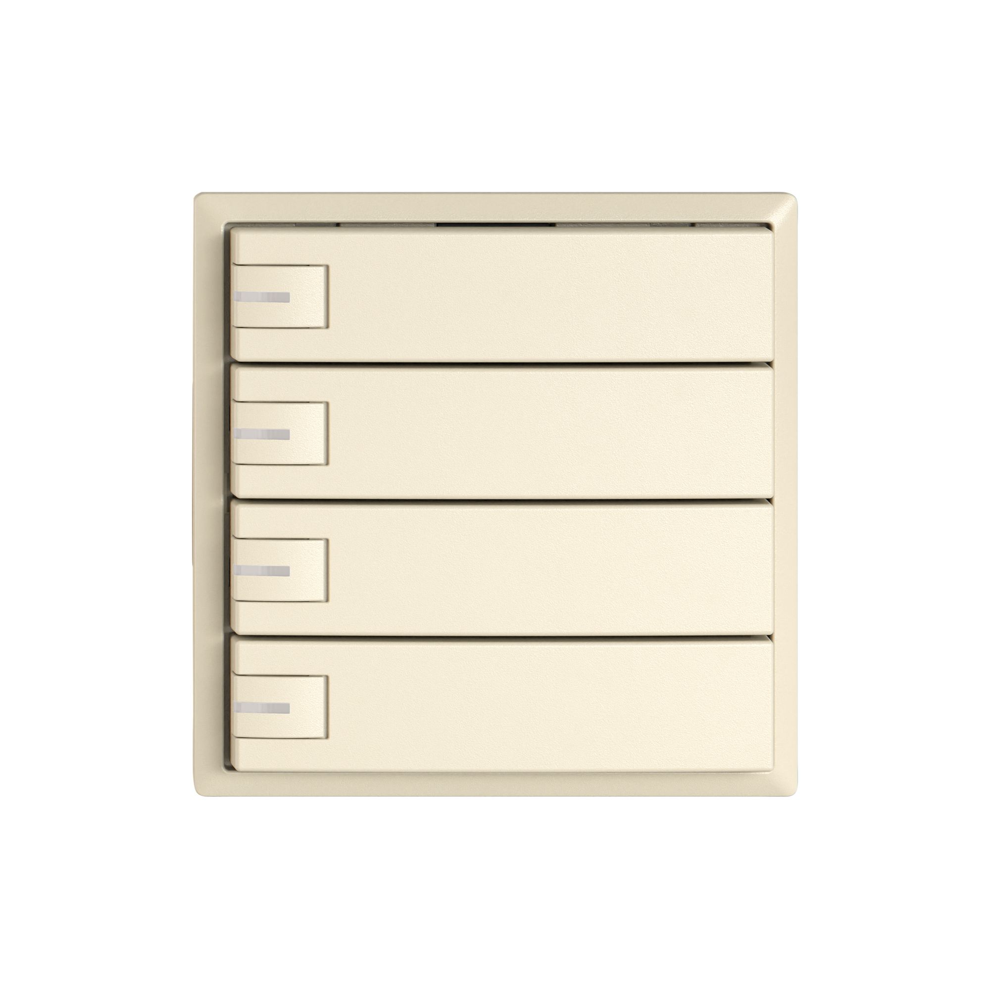 Pulsante universale EDIZIO.liv UNI SNAPFIX® 5…48V c.LED blu 4× com.1T cr