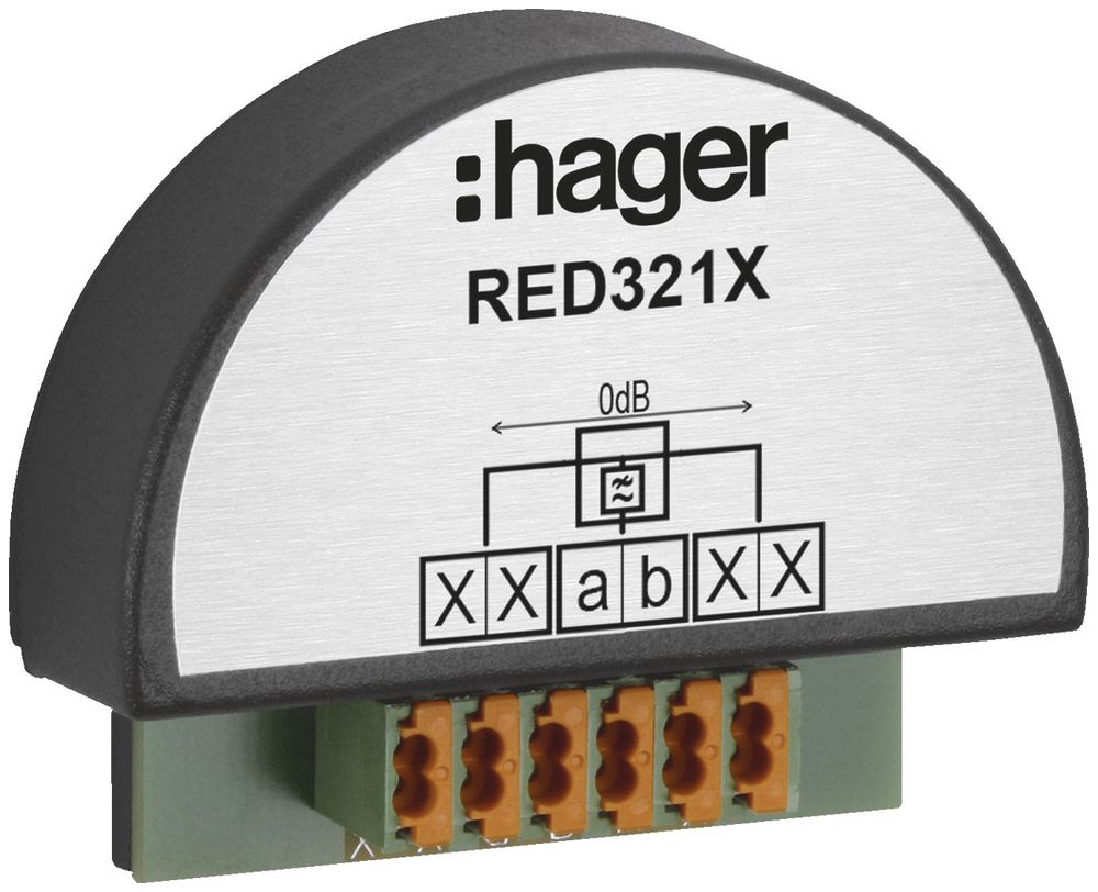 UP-Audio-Auskoppler Hager 2-Draht, für Türsprechanlage