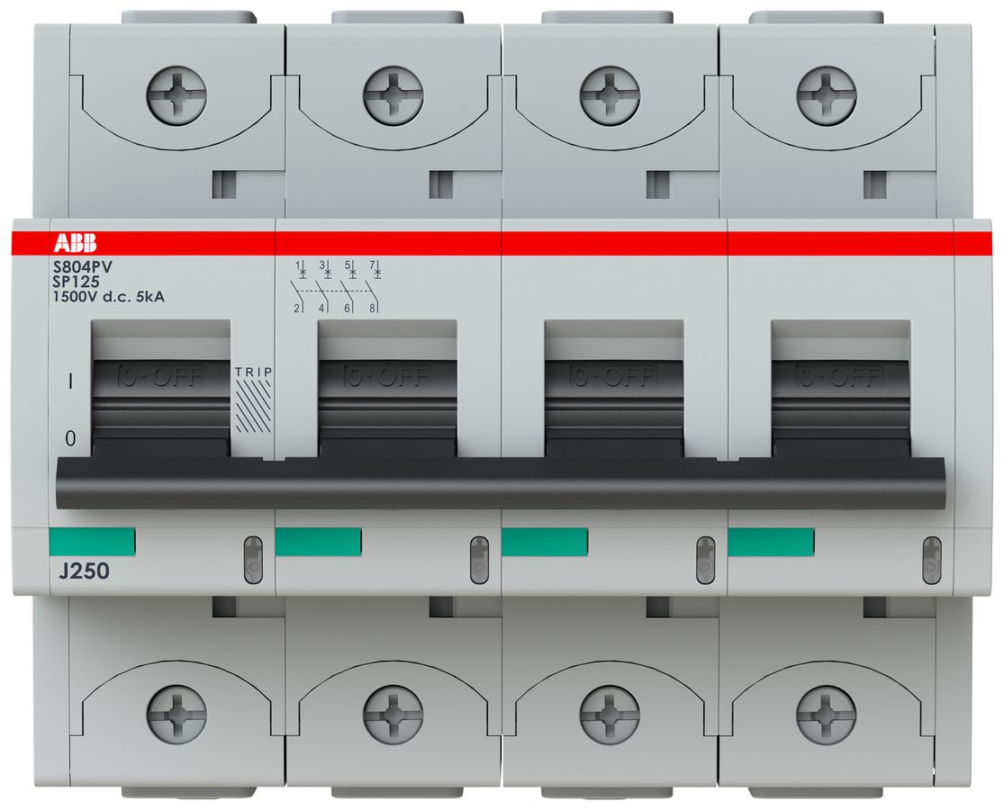 Leitungsschutzschalter ABB S804PV-SP125 4P 1500VDC 125A 5kA 6TE