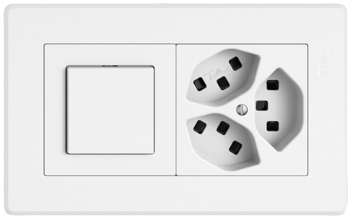 Combinaison ENC EDIZIO.liv SNAPFIX® 1×2 96×156mm schéma 3/1L+3×T23 blanc