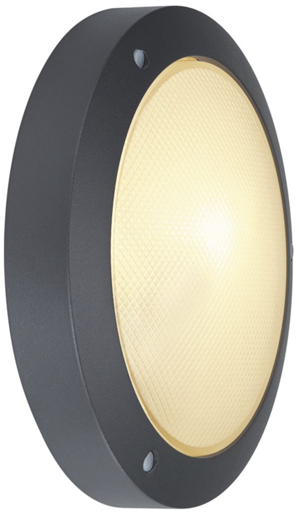 Deckenleuchte SLV BULAN, E14 60W Glas satiniert rund IP44 anthrazit