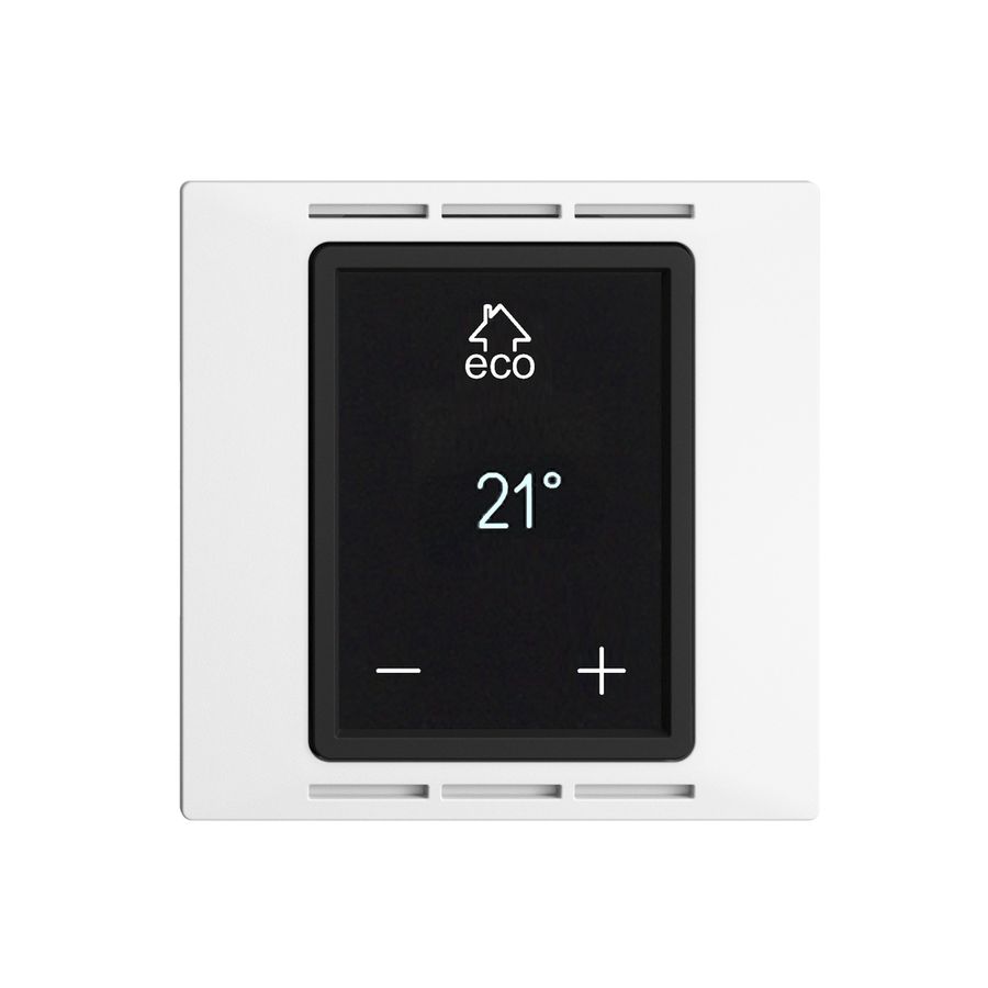 Thermostat d'ambiance ENC EDIZIOdue F blanc, avec écran, chauff.sol&conv.