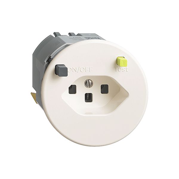 UP-Steckdose FH T23 FI 30mA P, shutter, weiss