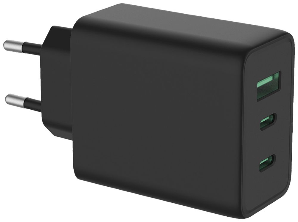 Alimentatore VALUE 1×USB A 2×USB C 65W 5VDC 3.6A nero