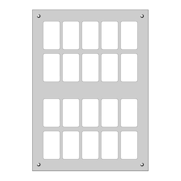 Plaque de montage FLF 4×5 Al blanc FH