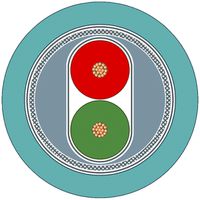 Buskabel Siemens PROFIBUS FC Trailing 1×2×0.65 geschirmt PUR Eca petrol