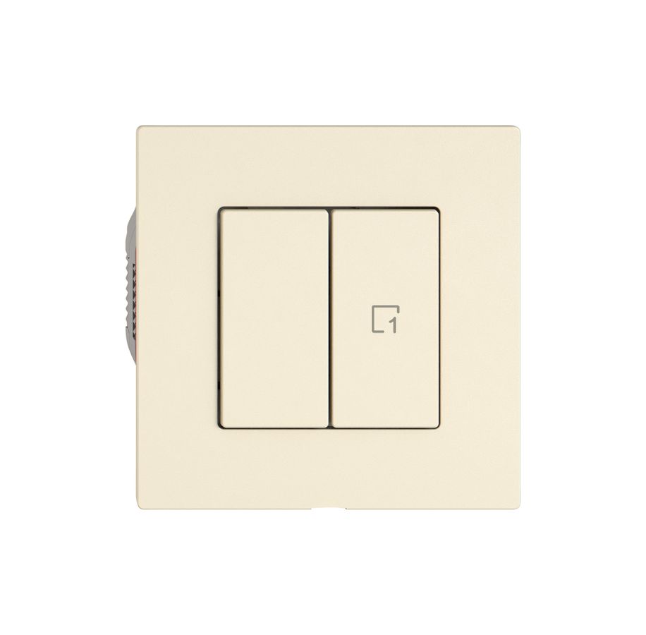 Station sec.interr.EDIZIO.liv Wiser SNAPFIX® 1 scène 2 touches WLAN cr