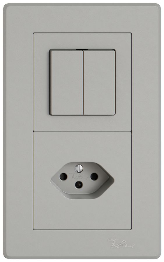 UP-Kombination EDIZIO.liv SNAPFIX® 2×1 156×96mm Schema 1/3+3/1L+1×T13 hellgrau