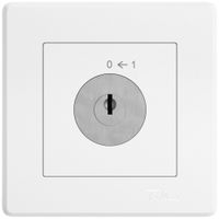 UP-Schwenktaster EDIZIO.liv SNAPFIX® 0<-1/2P mit Schloss & 2 Schlüsseln ws