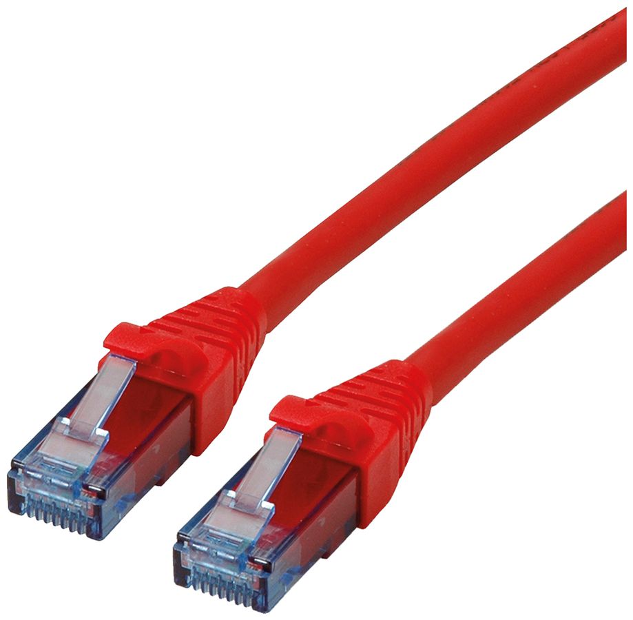 Cavo patch RJ45 ROLINE cat.6A U/UTP AWG26 LSZH rosso 10m