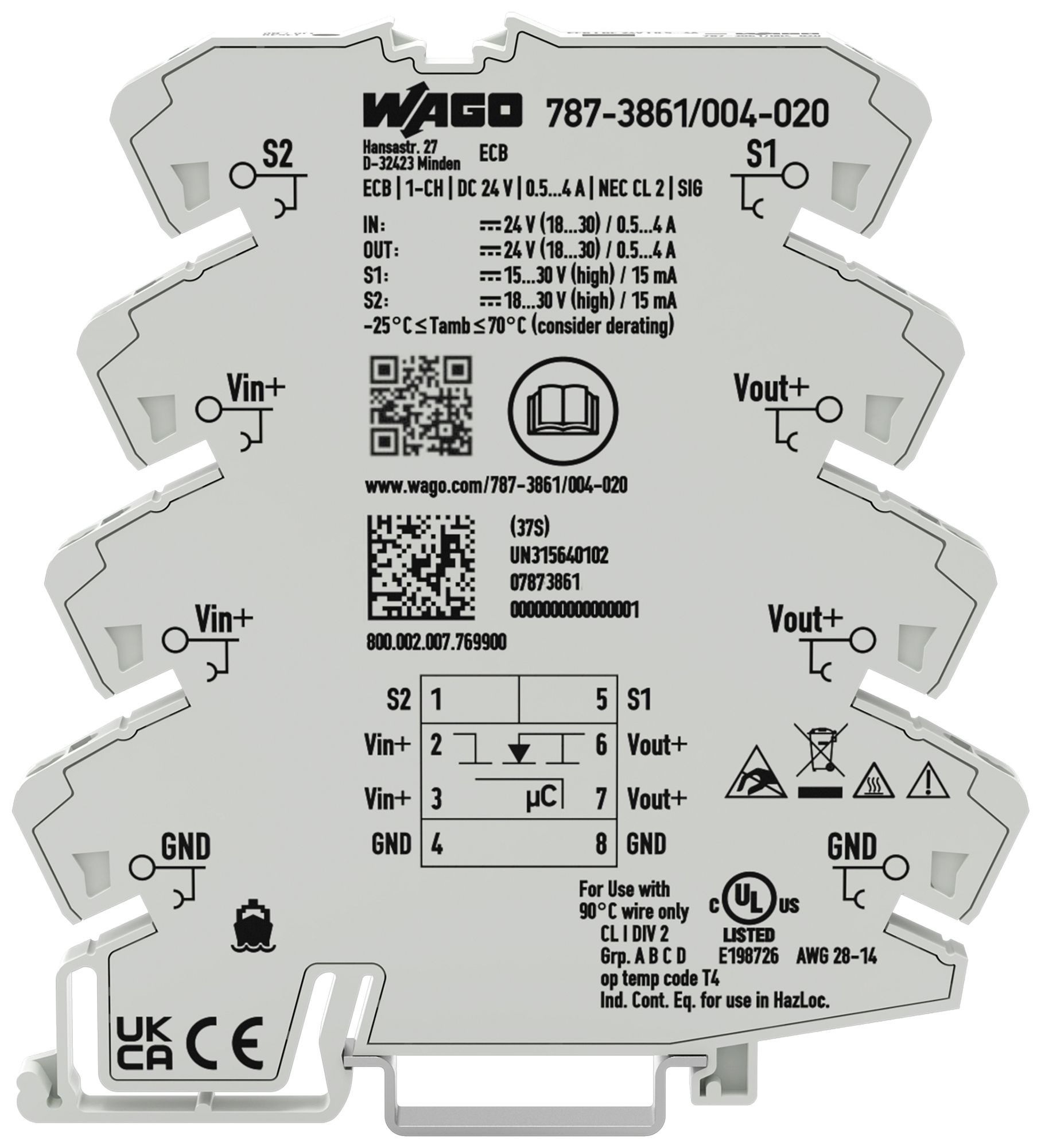 Elektronischer Schutzschalter WAGO 0.5…4A