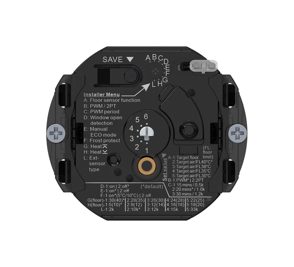 Termostato ambiente Hager acceso/spento 230VAC 16A 56×56mm