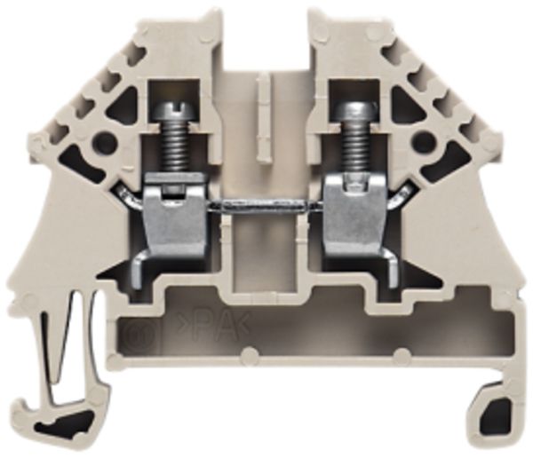 Borne de passage Weidmüller WDU N connexion à vis 4mm² 32A TS35 beige