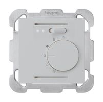 UP-Raumthermostat kallysto hellgrau für Fussbodenheizung mit Befestigungsplatte