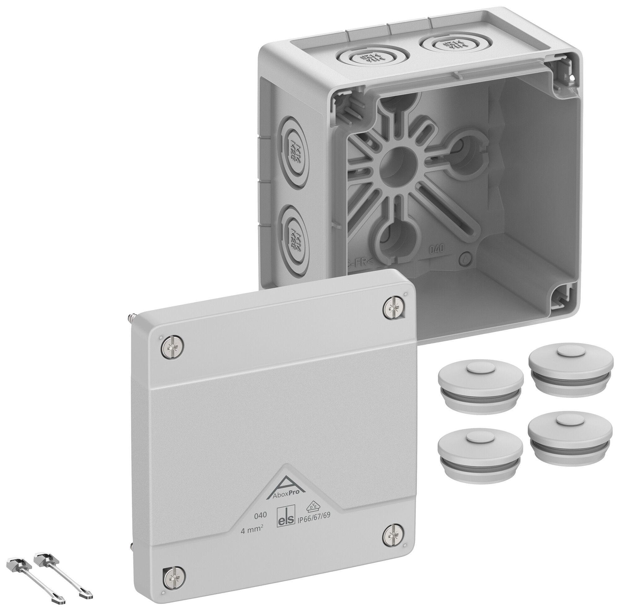 Boîte de dérivation AP Spelsberg Abox Pro 040-L 102×102×70mm IP69 gr