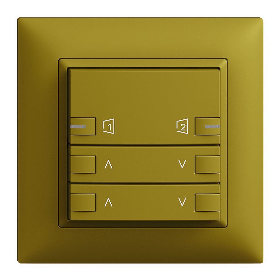 UP-Frontset EDIZIOdue zeptrionAIR Motor 2K S1/S2 mit LED olive