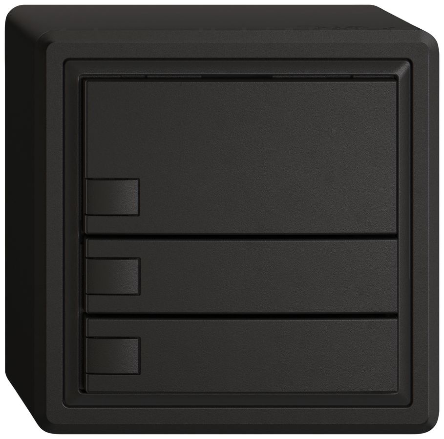 Pulsante universale AP EDIZIO.liv UNI SNAPFIX® 12…48V s.LED 3× com.1T ne