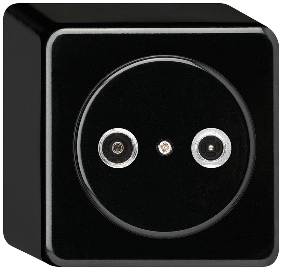 AP-Antennendose basico TV-R 14dB 2GHz schwarz