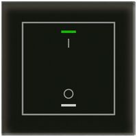 UP-Taster KNX RGBW MDT BE-GTL1TS.B1S 1T/2B Temp.Glas schwarz "I/O"