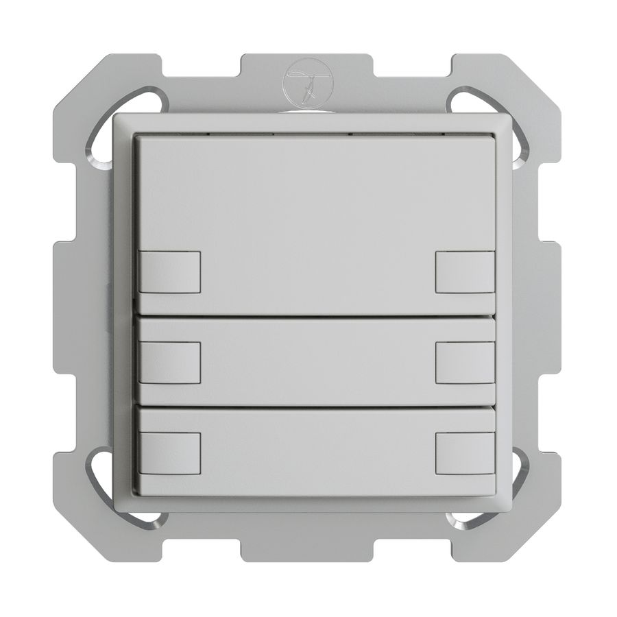 Poussoir KNX RGB ENC EDUE, 250mW, s.LED, 3×poussoir, comm.2×touches, grc