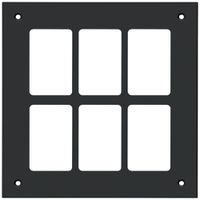 Montageplatte Hager FLF 3/5 2×3 Aluminium eloxiert schwarz