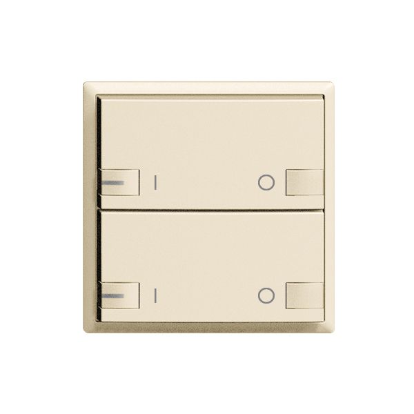 Frontset ON-OFF 2-K/2T mit LED ZEP 60×60mm crema
